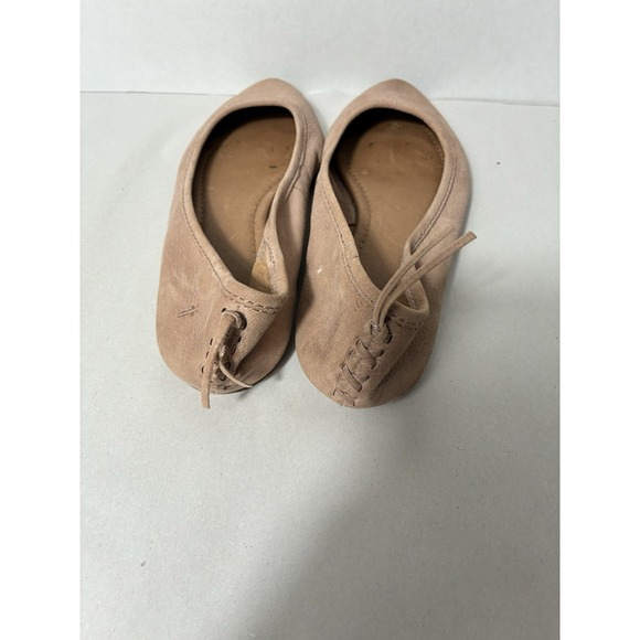 Frye suede leather ballet flats Sz 7M Dusty Rose Pink Point Toe Slip On - Picture 5 of 6
